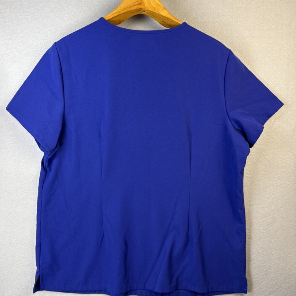 Figs Technical Collection Pullover Scrub Top Women’s Size XL Blue Vet Tech Nurse - Picture 7 of 10
